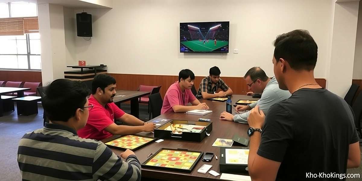Kho Kho Kings Community Meetup Kho Kho Kings community meetup with players gathered for a tournament, both digital and physical games being played